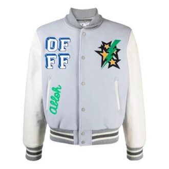 Chaqueta aviador con estampado de la colección primavera-verano 2021, azul