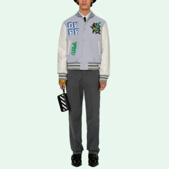 Chaqueta aviador con estampado de la colección primavera-verano 2021, azul