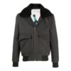 Chaqueta aviador con logo, corte holgado, gris