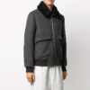 Chaqueta aviador con logo, corte holgado, gris