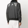 Chaqueta aviador con logo, corte holgado, gris