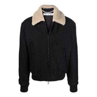 Chaqueta aviador con solapas, versión negra