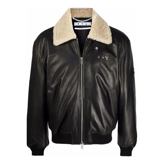 Chaqueta aviador Cortex de Off-White para hombre, corte holgado, color negro