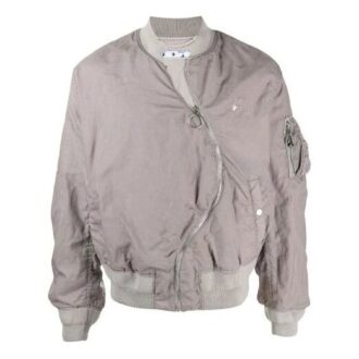 Chaqueta aviador Twist SS21, corte holgado, gris