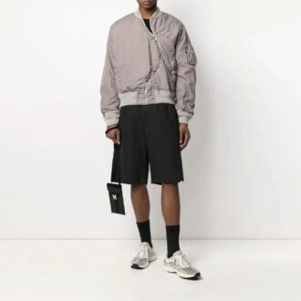 Chaqueta aviador Twist SS21, corte holgado, gris