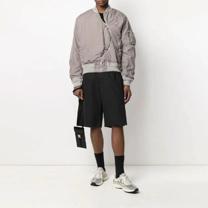 Chaqueta aviador Twist SS21, corte holgado, gris