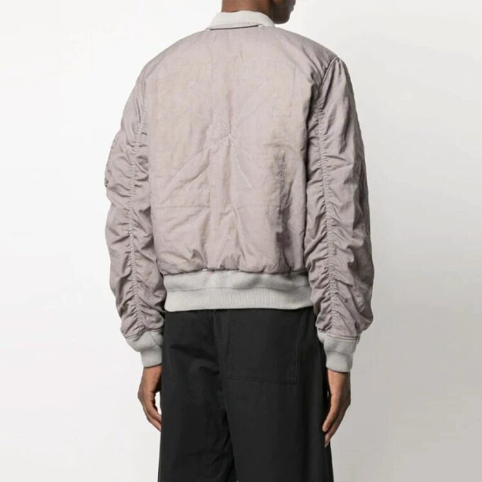 Chaqueta aviador Twist SS21, corte holgado, gris