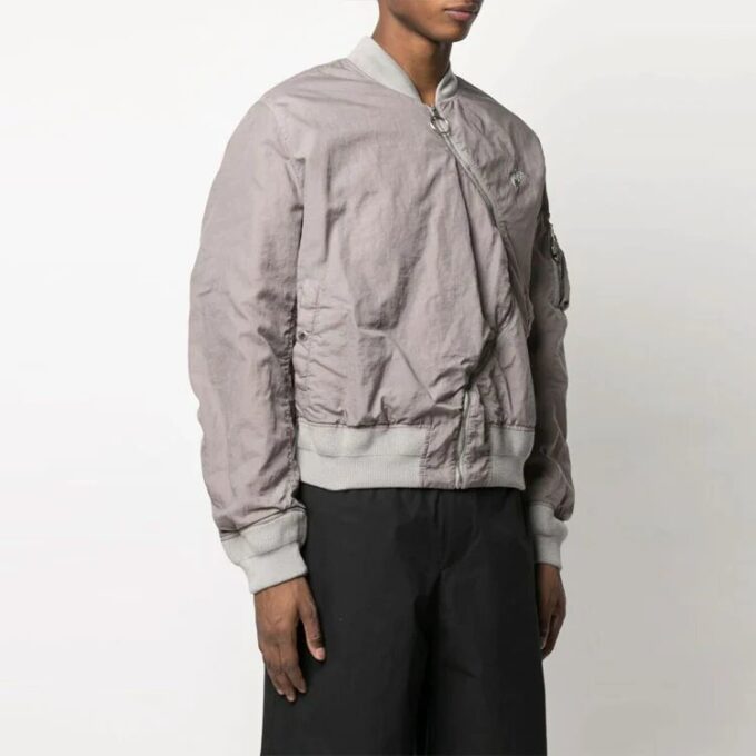 Chaqueta aviador Twist SS21, corte holgado, gris
