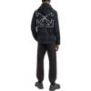 Chaqueta azul de manga larga con capucha y estampado a cuadros de Off-White para hombre