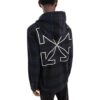 Chaqueta azul de manga larga con capucha y estampado a cuadros de Off-White para hombre
