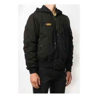 Chaqueta bomber con capucha y motivo de flechas estampadas