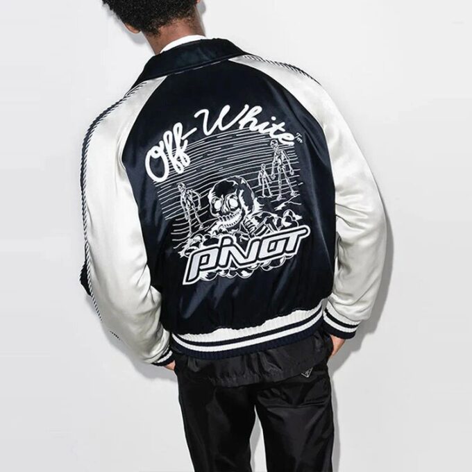 Chaqueta bomber con estampado de logotipo