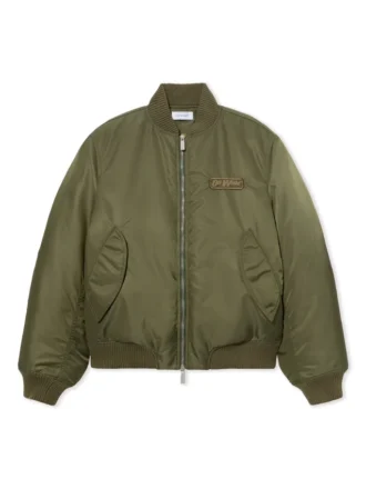 Chaqueta bomber de nailon bordada Off-White