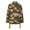 Chaqueta cargo amarilla de camuflaje con múltiples bolsillos