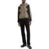 Chaqueta casual con capucha Off-White para hombre, temporada primavera-verano 2022, con colores contrastantes y detalles de costuras, versión caqui