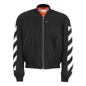 Chaqueta con bolsillo con cremallera y estampado para hombre de Off-White, color negro