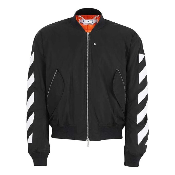 Chaqueta con bolsillo con cremallera y estampado para hombre de Off-White, color negro