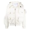 Chaqueta con capucha, cremallera, múltiples bolsillos y color liso de Off-White Men’s x C/O Teenage Engineering, versión blanca