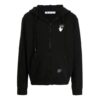 Chaqueta con capucha, cremallera y estampado FW21, corte holgado, negro