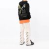 Chaqueta con capucha, cremallera y estampado FW21, corte holgado, negro