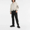 Chaqueta con capucha desmontable y cremallera Off-White para hombre, temporada FW21, corte holgado, marrón claro