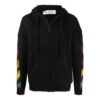 Chaqueta con capucha estampada para hombre Off-White, color negro