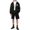 Chaqueta con capucha Off-White para hombre FW22 con estampado de logotipo de Arrows, versión en negro