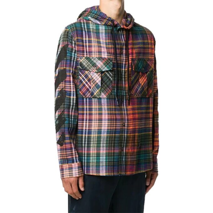 Chaqueta con capucha para hombre Fw20 a cuadros