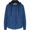 Chaqueta con capucha para hombre, manga larga, estampado de cuadros