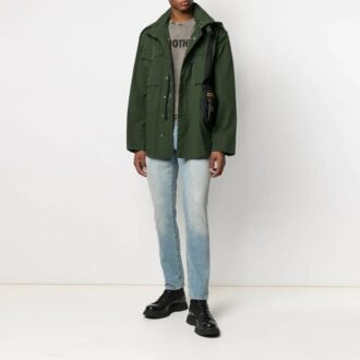 Chaqueta con capucha y cremallera con estampado de Arrows SS21, versión normal, verde