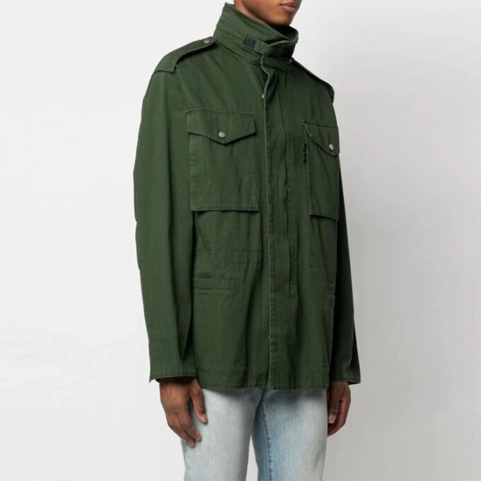 Chaqueta con capucha y cremallera con estampado de Arrows SS21, versión normal, verde