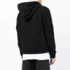 Chaqueta con capucha y cremallera con estampado de logotipo, estilo casual, FW21, corte holgado, negro