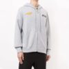 Chaqueta con capucha y cremallera con estampado de logotipo FW20 para hombre, gris