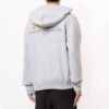 Chaqueta con capucha y cremallera con estampado de logotipo FW20 para hombre, gris