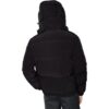 Chaqueta con capucha y cremallera con letras Off-White para hombre FW22 con relleno de plumón, color negro