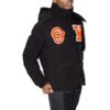 Chaqueta con capucha y cremallera con letras Off-White para hombre FW22 con relleno de plumón, color negro