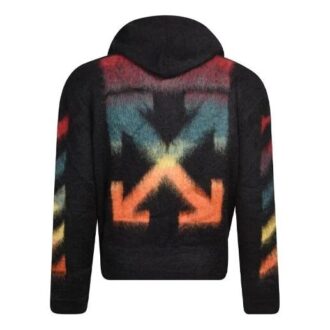 Chaqueta con capucha y cremallera de forro polar, negra