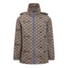 Chaqueta con capucha y cremallera Off-White para hombre, temporada primavera-verano 2022, estampado geométrico completo, corte holgado, color beige