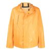 Chaqueta con capucha y cremallera recta de color liso Off-White para hombre, colección Otoño-Invierno 2022, versión naranja-amarillo