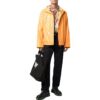 Chaqueta con capucha y cremallera recta de color liso Off-White para hombre, colección Otoño-Invierno 2022, versión naranja-amarillo