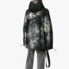 Chaqueta con capucha y cuello redondo para hombre Off-White, estilo tie-dye con cristales, corte holgado, color negro
