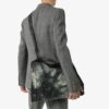 Chaqueta con capucha y cuello redondo para hombre Off-White, estilo tie-dye con cristales, corte holgado, color negro
