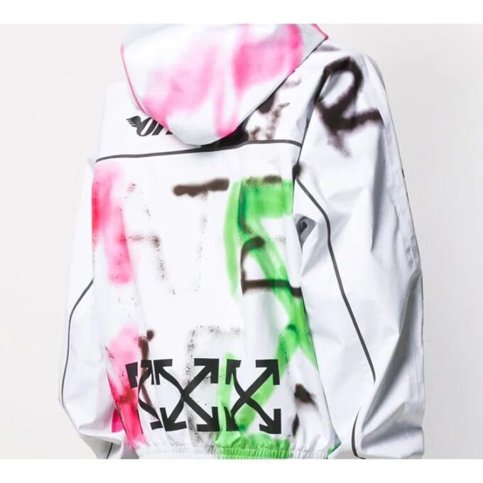 Chaqueta con capucha y estampado de grafitis de Goretex para hombre, multicolor