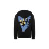 Chaqueta con capucha y estampado de letras FW21, versión en negro