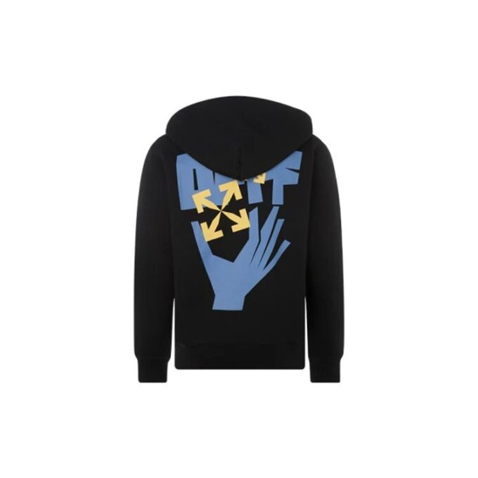 Chaqueta con capucha y estampado de letras FW21, versión en negro