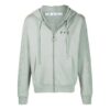 Chaqueta con capucha y estampado de logotipo a rayas de la colección primavera-verano 2021, verde