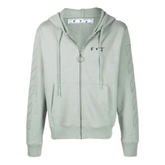 Chaqueta con capucha y estampado de logotipo a rayas de la colección primavera-verano 2021, verde