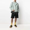 Chaqueta con capucha y estampado de logotipo a rayas de la colección primavera-verano 2021, verde
