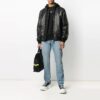 Chaqueta con capucha y estampado SS21, negra