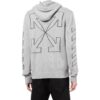 Chaqueta con capucha y logo estampado Off-White para hombre FW22, color liso, versión gris claro